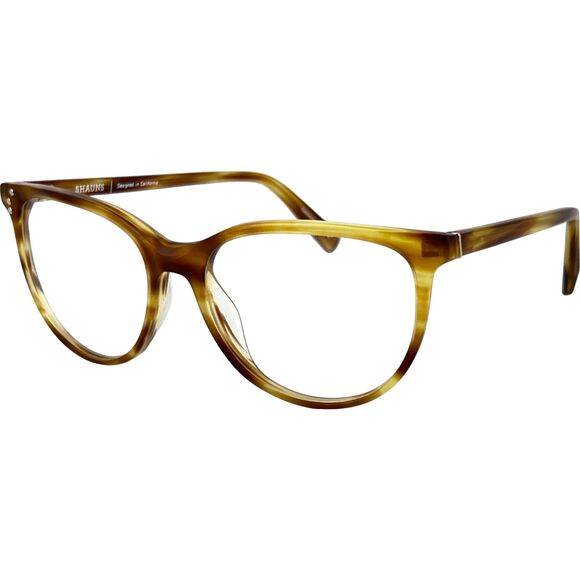 Shauns California Mey RX Womens Plastic Eyeglass Frame 05 Matte Honey Tortoise main image 5